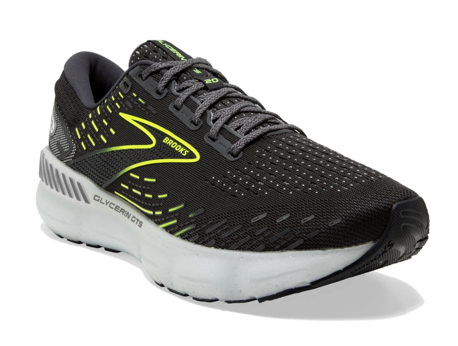 Brooks Women's Glycerin GTS 20 - Ebony/White/Nightlife (1203701B047) 2 Brooks Women's Glycerin GTS 20 - Ebony/White/Nightlife (1203701B047) - Image 2