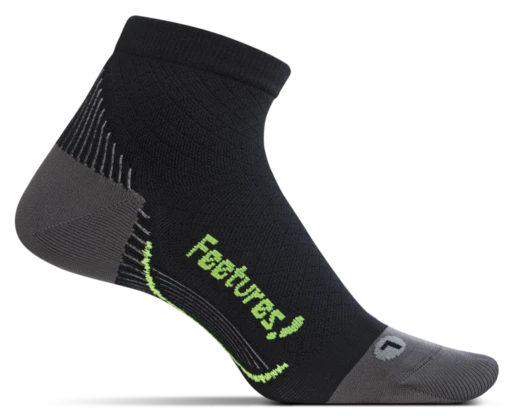 Feetures! Plantar Relief Ultra Light Quarter Sock - Black (PF2501)