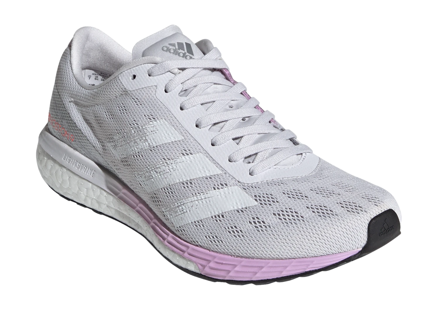 Adidas Women's Adizero Boston 9 - Dash Grey/Footwear White/Clear Lilac (FW2213) 2 Adidas Women's Adizero Boston 9 - Dash Grey/Footwear White/Clear Lilac (FW2213) - Image 2