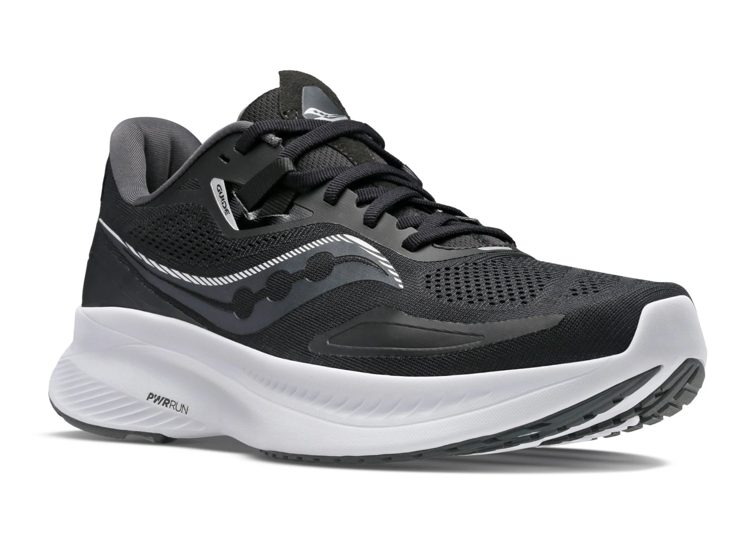 Saucony Women's Guide 15 Wide (D) - Black/White (S10685-05) 2 Saucony Women's Guide 15 Wide (D) - Black/White (S10685-05) - Image 2