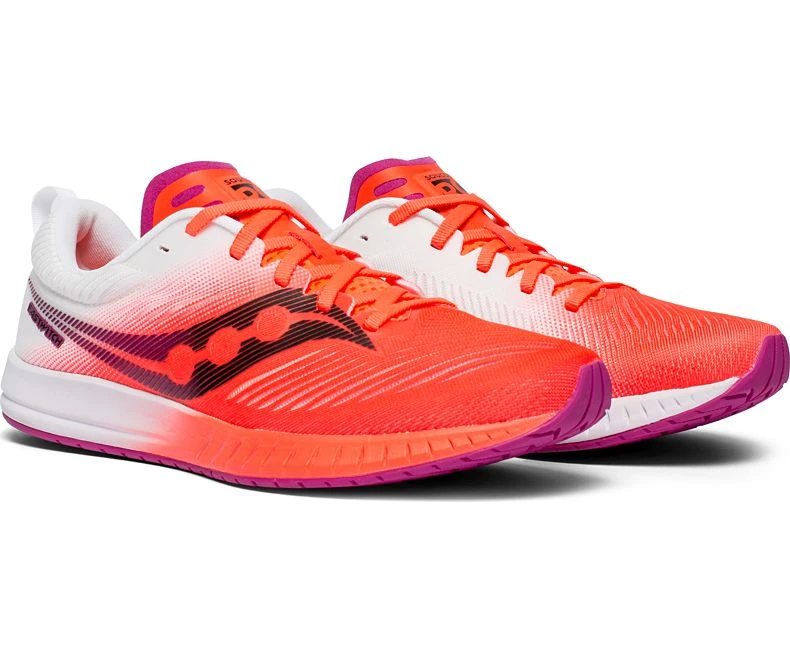 Saucony Women's Fastwitch 9 - ViziRED/White (S19053-1) 5 Saucony Women's Fastwitch 9 - ViziRED/White (S19053-1) - Image 5