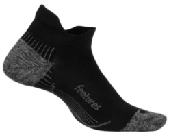 Feetures! Plantar Fasciitis Relief Light Cushion No Show Tab - Black (PF50159)