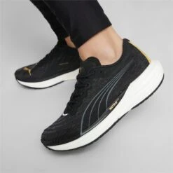 PUMA Women's Deviate Nitro 2 15 PUMA Women's Deviate Nitro 2 -Sneaker Store puma womens deviatenitro two running shoe black gold 4